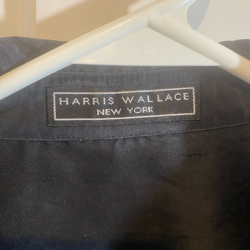 Harris Wallace Silk  Black and White Checkered Jacket Reversible - SIZE 6 - Picture 4 of 6
